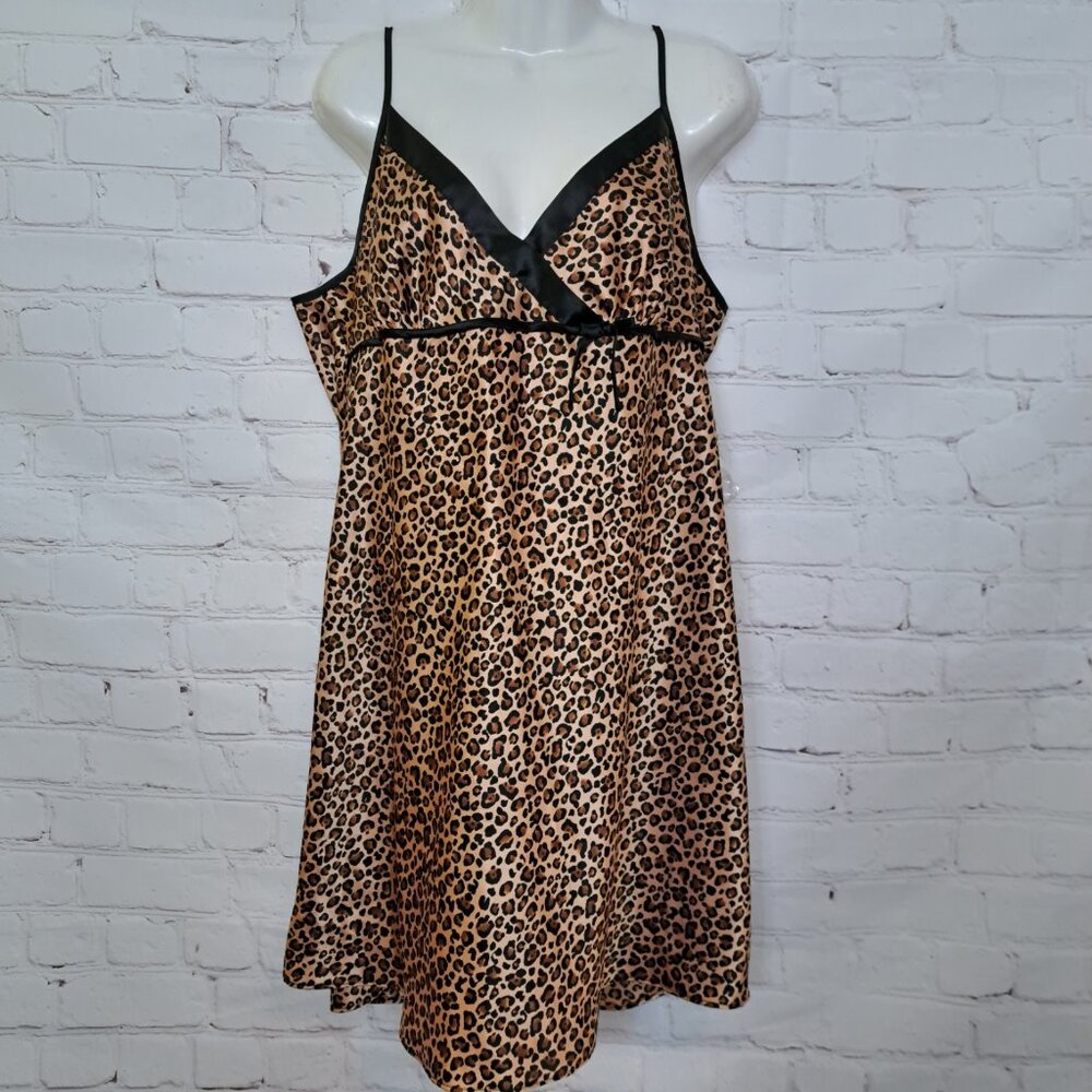 Morgan Taylor Intimates Animal Print Nightgown Dress Size Large